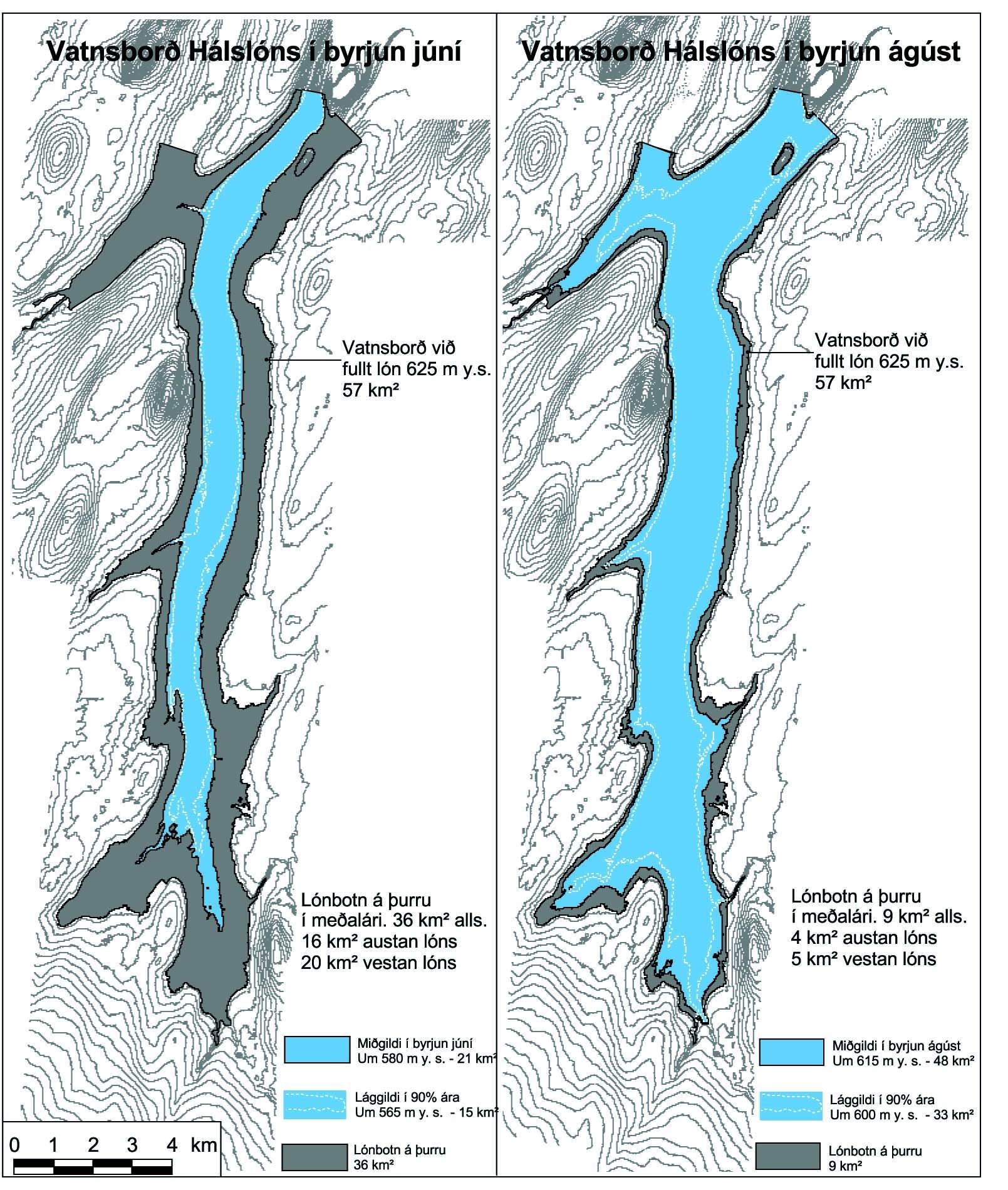 Figure 2.  The status of the reservoir in the average year at the beginning of June